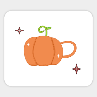 A badly drawn pumpkin mug Sticker